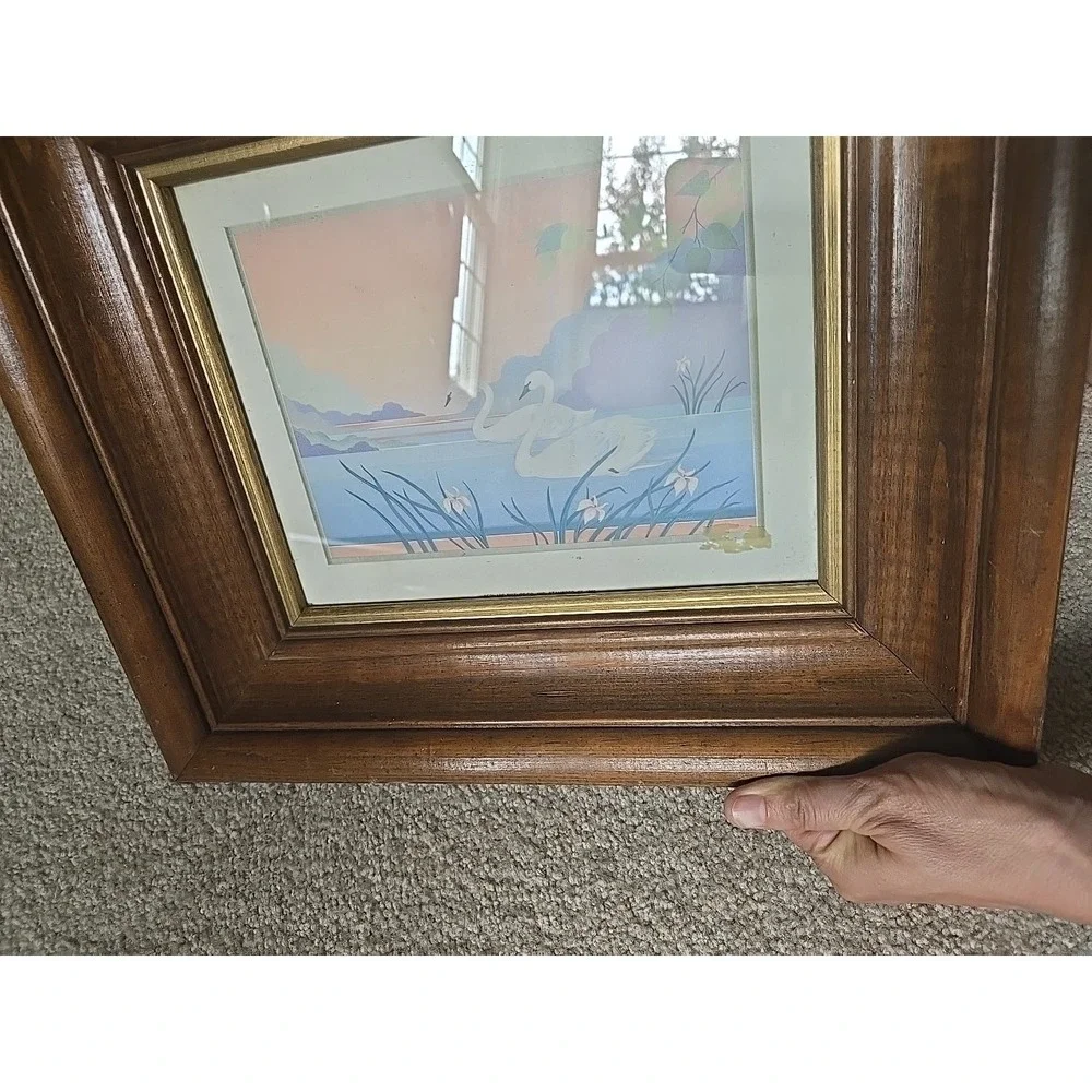 Antique Vintage Victorian Shadow Box‎ Picture Art Wood Frame 13x15